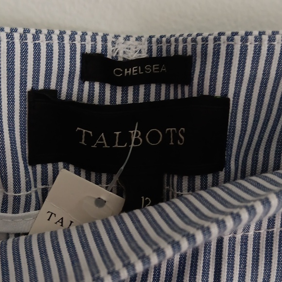 Talbots Chelsa Seersucker Flat Front Ankle Pants #2143 - Picture 5 of 7